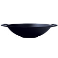 Handcraft Black Wok de ferro fundido com fundo plano